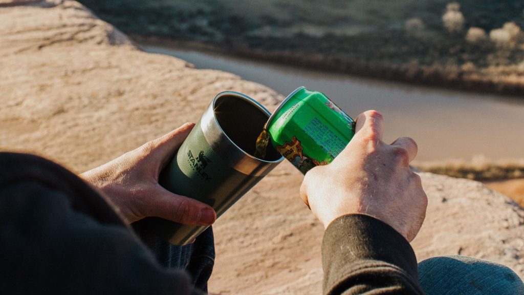 The Stanley Beer Pint is good for camping, offroading, or other places.