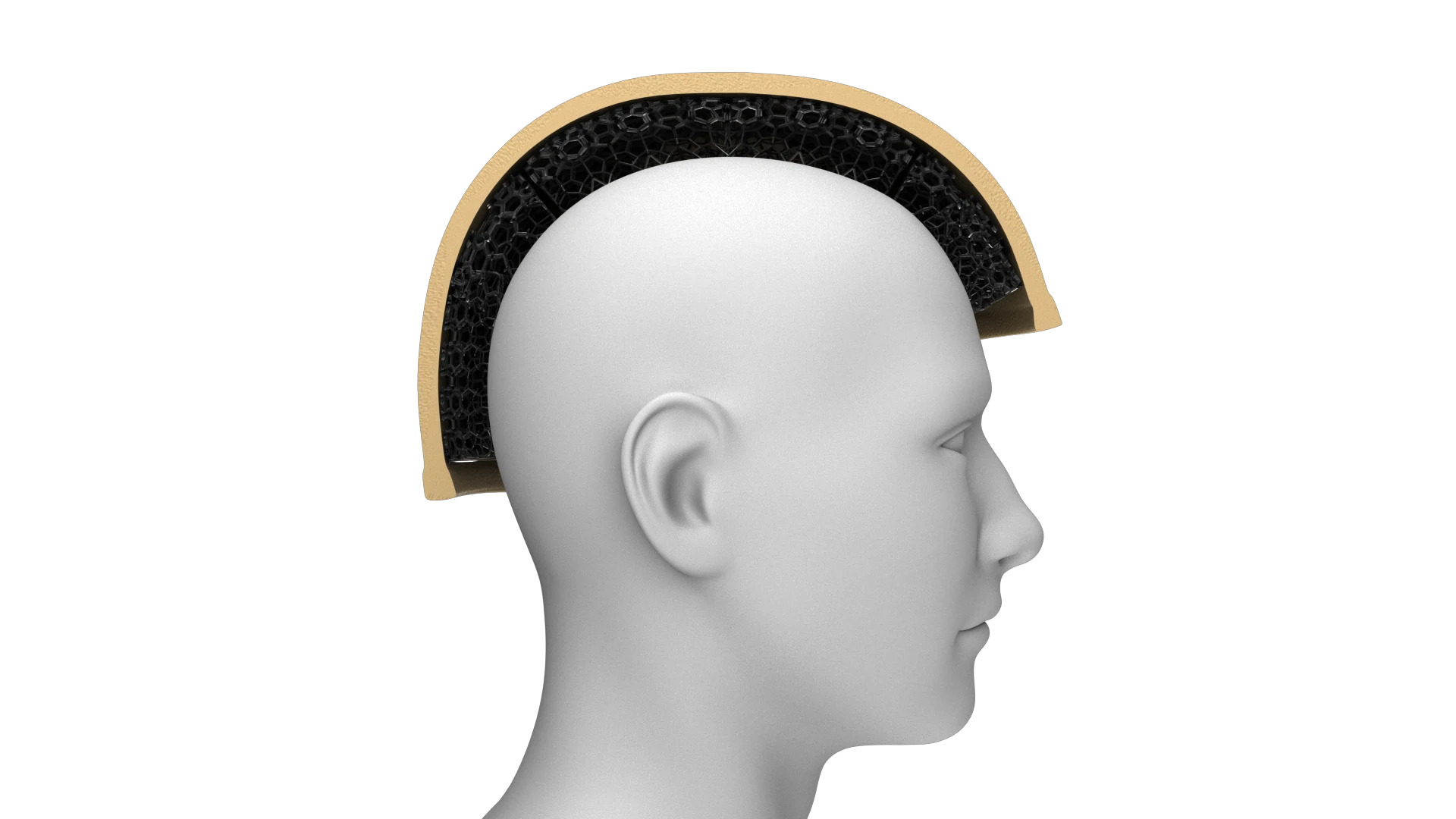 Micro Lattice Helmet System ballistic accessory