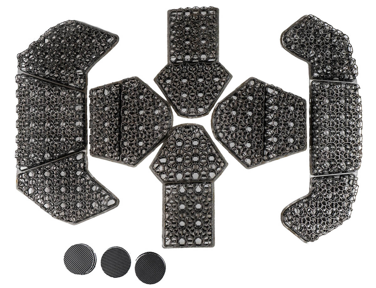 Micro Lattice pad ballistic head accessory